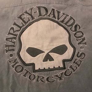 Harley Davidson sleeveless button down grey XXL